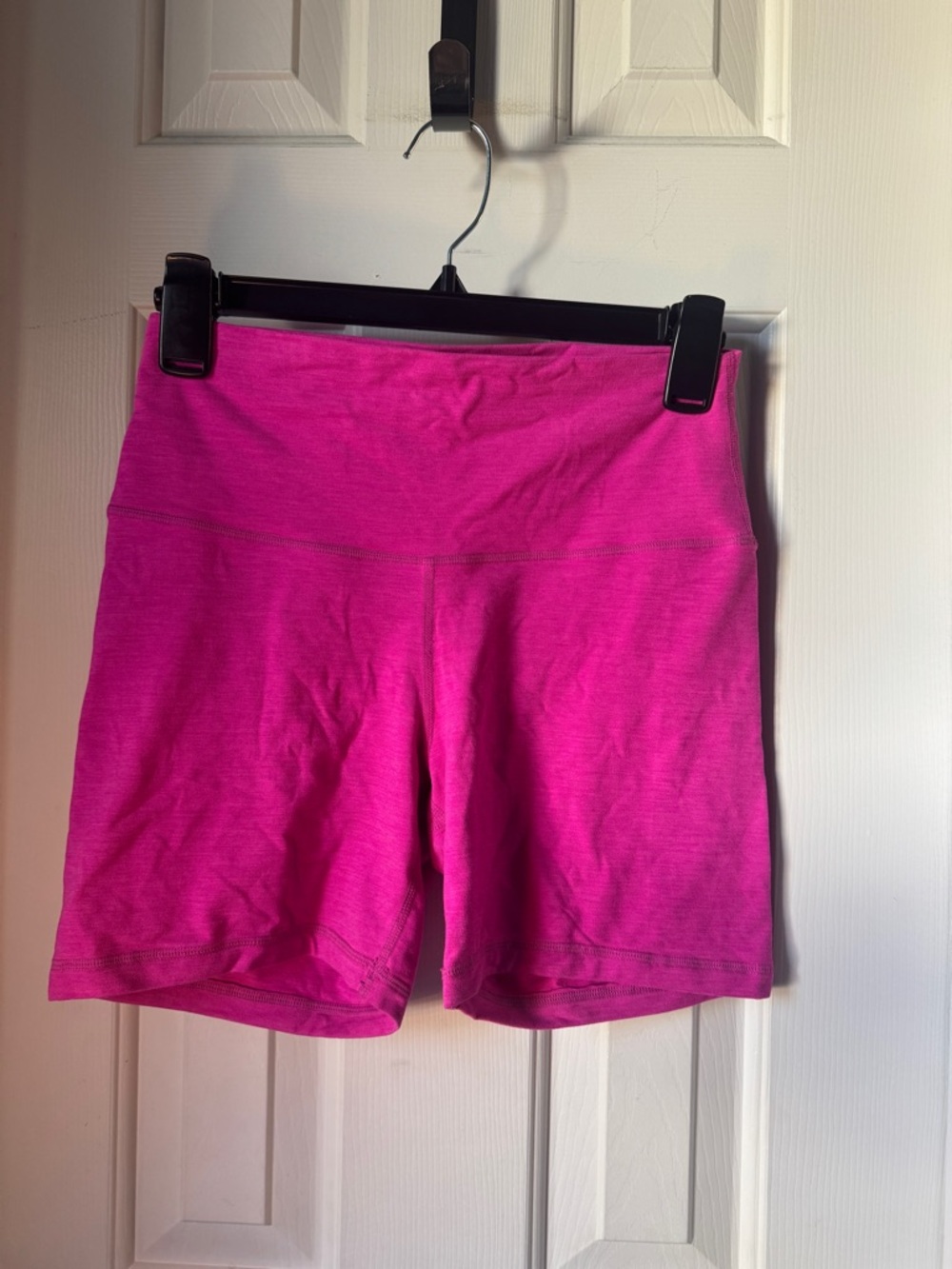 Peachy Athletic High-Waist Women’s Bike Shorts — Vibrant Hot Pink